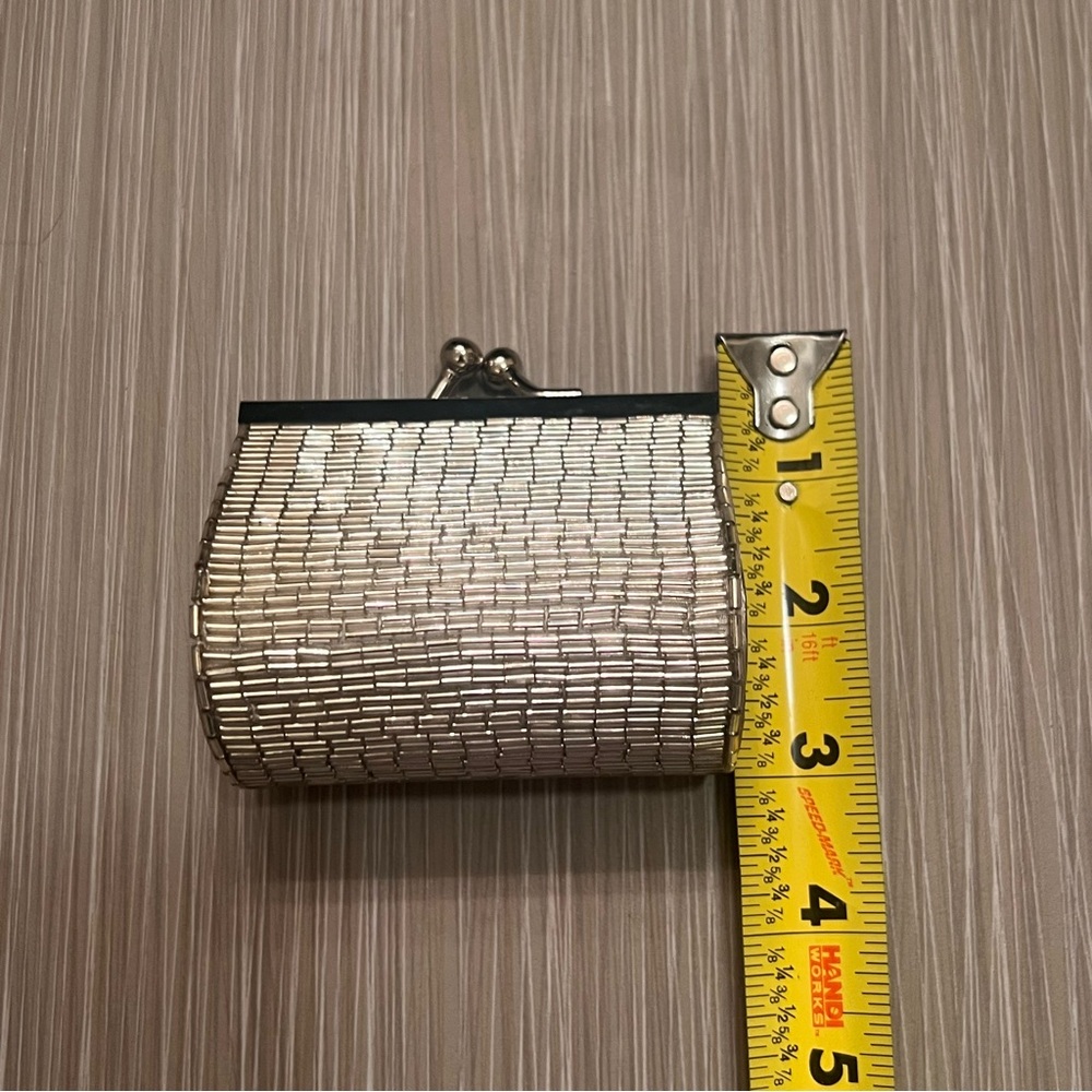 Kenneth Cole Reaction Silver beaded coin change purse - Picture 7 of 7